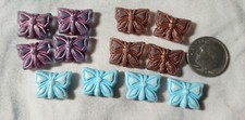 12 Czech Glass Bead 15x10mm Butterfly Bead