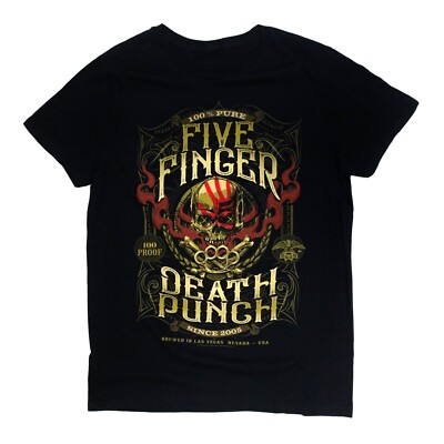 FIVE FINGER DEATH PUNCH cd lgo Since 2005 100 PROOF Official SHIRT MED new