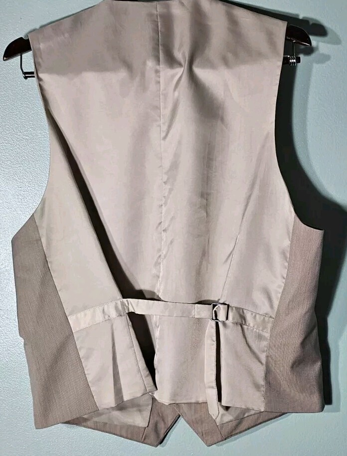 FILA The SAVILLE ROW CO Brown Tessuto Poly Spdx Uomo 5B Gilet Vestito Regolabile (L)