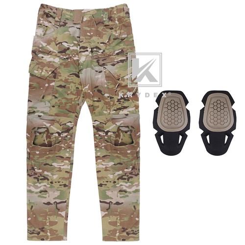 KRYDEX Gun4 Combat Trouser Tactical Pants w/ Knee Pads Army Clothing MC Camo - Picture 7 of 16