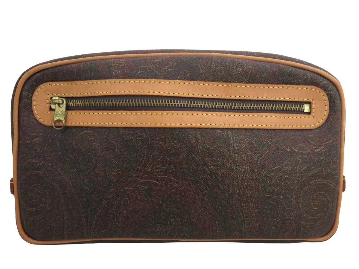 Auth ETRO Peisly Clutch Bag Multicolor PVC Leather e54703a