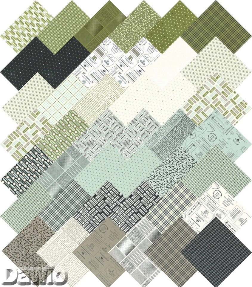 Charm Pack "Main Street" modern Patchwork Stoff Moda, 42 Scraps à 12,7cm - Bild 3 von 3