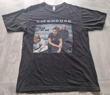 Lifehouse Tee ?Who We Are? Tour 2008 Black T-Shirt Small Retro Rock Alt Preloved