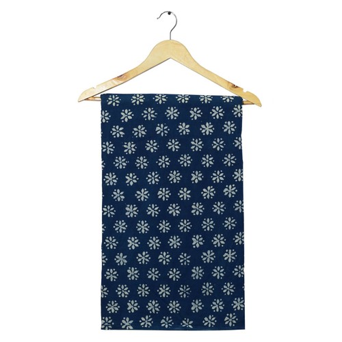 Indian Block Print Indigo Blue Fabric Cotton Hand Dyed Sewing Fabric By The Yard - Picture 12 of 22