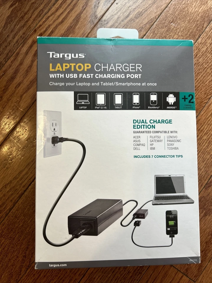 Targus Laptop Charger +USB Tablet/Smartphone charger APA32US BRAND NEW, SEALED - Image 3 of 4