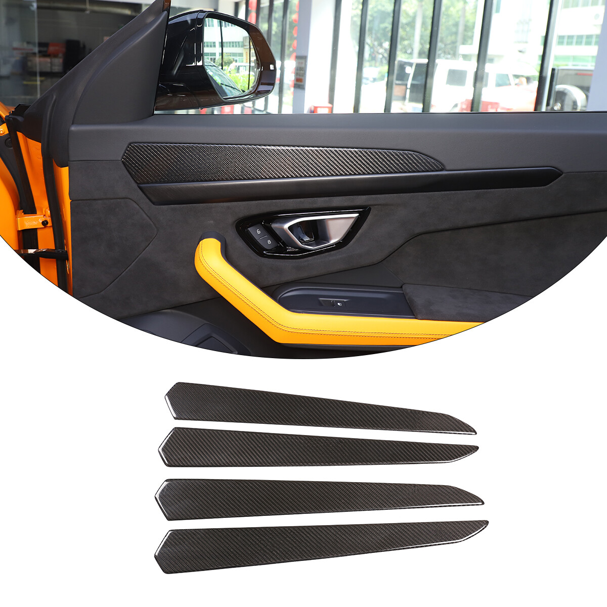 Real Carbon Fiber Interior Center Set Cover Trim Set For Lamborghini Urus 18-23