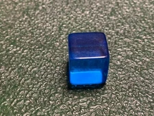 Blank Dice - D6 16mm - Transparent - Blue Six Sided Counting Cube RPG Tabletop