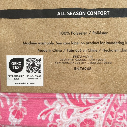 Wrangler Standard Pair (2) Pillowcases Pink Paisley Washed For Softness New - Picture 6 of 7