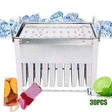 30 PCS Ice Cream Molds Stainless Steel Pop Lolly Stick Holder Mold