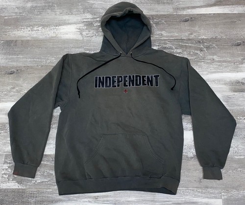 Independent Trucks Hoodie Sweatshirt Y2K Mens Medium Gray Skateboard Vintage