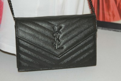 monogram ysl small matelasse envelope chain wallet