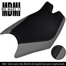 FITS KTM RC8 1190 08-15 CUSTOM FRONT GRIP VINYL SEAT COVER DSG3 BLACK & GREY