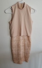 ASOS Peach Sequin Dress, Size 2