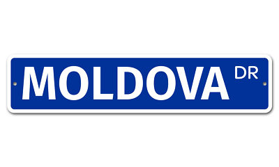 6783 SS Moldova 4'' x 18'' Novelty Street Sign Aluminum