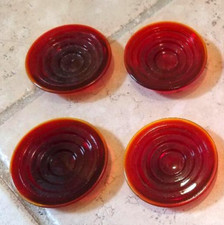 Lot Of 4 Vintage 3 Inch 1920s 30s 40s Red Glass Car Tail Light Lenses Nos New Lot Of 4 Vintage 3 Inch 1920s 30s 40s Red Glass Car Tail Light Lenses Nos New