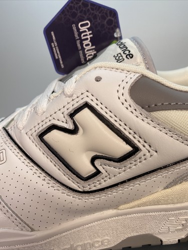 Talla 10 New Balance 550 "Sal y Pimienta" Nuevo 2022 BB550PWA BLANCO GRIS Hombre 🐺☑️ - Imagen 7 de 7
