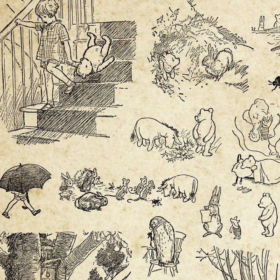 1926 Winnie the Pooh Illustration POSTER! (multiple sizes) - Art - Milne - Draw - Image 2 of 4