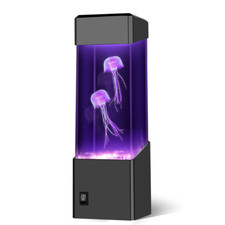 Led Jellyfish Tank Night Light Color Changing Table Lamp Aquarium Electric Mood