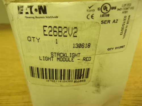 NEW Eaton E26B2V2 Stacklight Red Light Module "F"  *FREE SHIPPING*