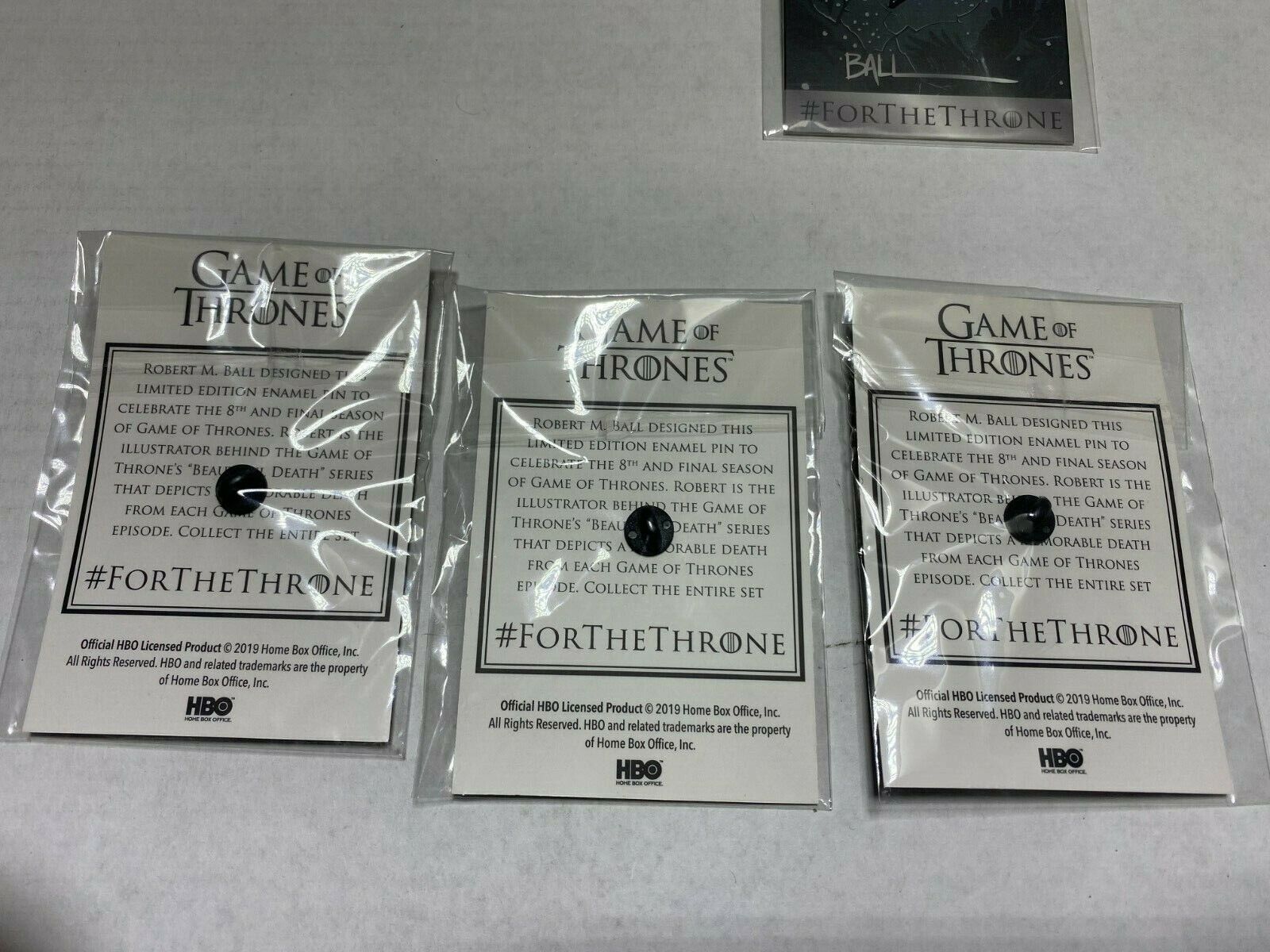 GOT LIMITED EDITION Game Of Thrones #ForTheThrone enamel pin set Sold out  online