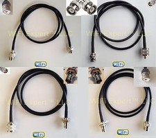 1 x RG58 UHF PL259 MALE or SO239 FEMALE to BNC MALE or Female Bulkhead RF Cables
