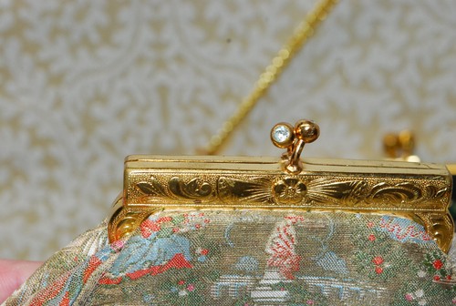 Vintage Pandora Handbag, Whiting & Davis Mesh Coin Purse, Crinoline Purse - Picture 7 of 12