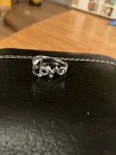 Zales Sterling Silver and Diamond "Love" Ring