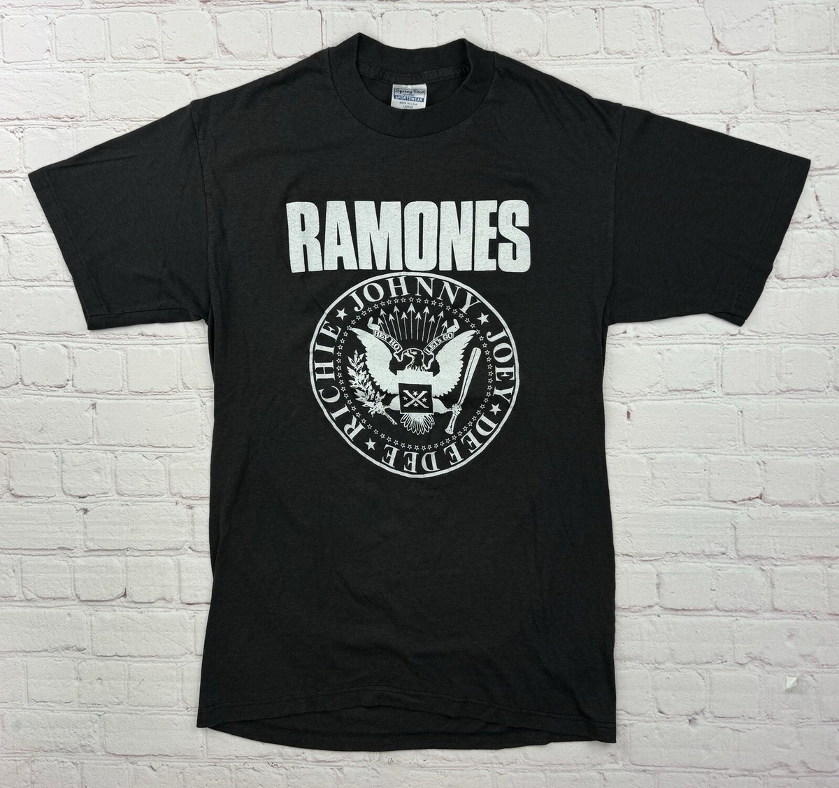 RARE Vtg Ramones T Shirt Punk Rock 80s Size M/L Original 1980's