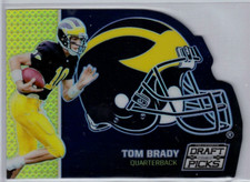 Tom Brady 2016 Panini Prizm Collegiate Draft Picks Helmet Die Cut Card #39