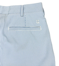 Walter Hagen Men's Majors 11 Golf Chino Shorts – Blue Striped – 10" Inseam – 32