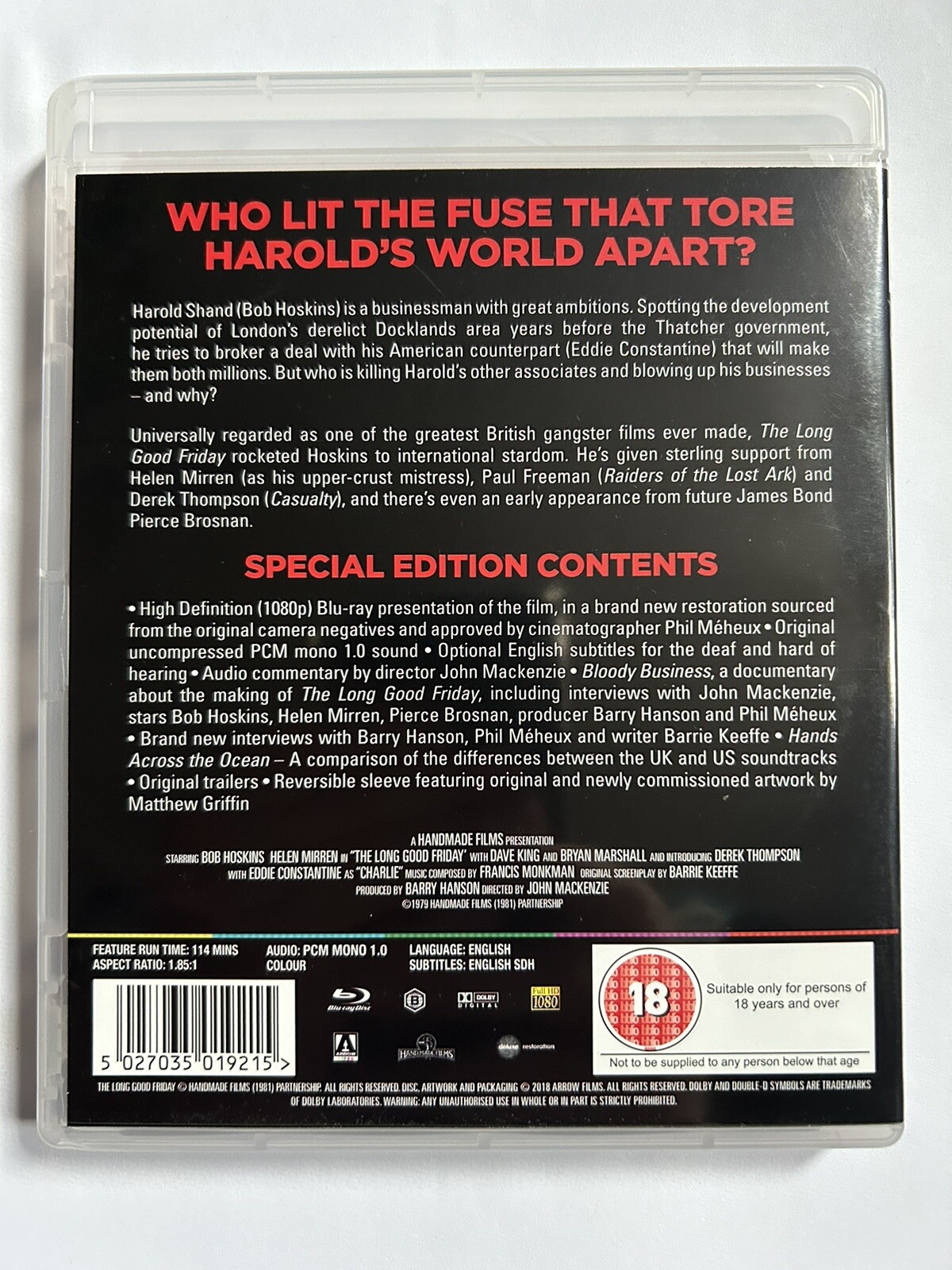 The Long Good Friday Bob Hoskins Arrow Special Edition BluRay eBay