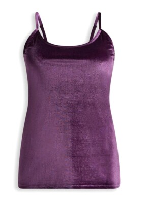 Torrid Plus Size 6 Sexy Purple Velvet Scoop Neck Stretchy Cami