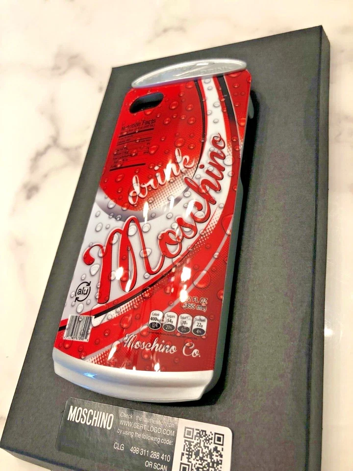 Moschino NUEVO EN CAJA Coka Cola lata iPhone 5/5s funda de teléfono Jeremy Scott auténtica Foto 3 de 4