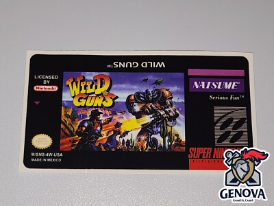Wild Guns Snes Replacement Game Label Sticker Precut | eBay