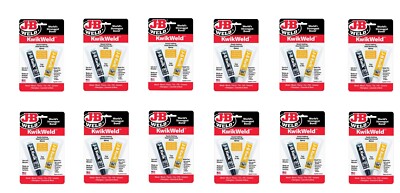 12 packs J-B Weld Kwik Weld Quick Setting Steel Reinforced Epoxy 1 oz. Tubes