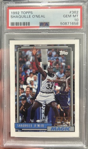 1992 Topps Shaquille O'Neal RC #362 PSA 10 GEM MINT