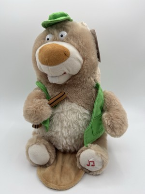 Cuddle Barn Animated Plush Chuck The Woodchuck Singing 4 Tongue Twisters Toy NEW