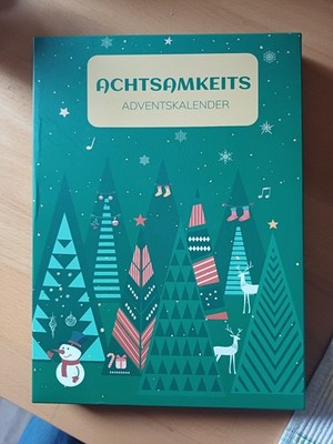 Adventskalender ''ACHTSAMKEIT'' als Kartenbox mit allem Zubehör, neu