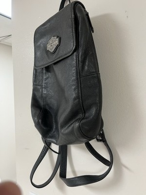 black leather harley davidson backpack purse Small Black Leather Harley Davidson Backpack For Women