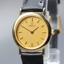 OMEGA De Ville Orologio Donna Vintage 1991 Quarzo Cal.1459 Oro 22mm Near MINT