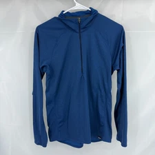 Patagonia Men S Capilene Midweight Baselayer Shirt 1/4 Zip Neck Pullover Blue