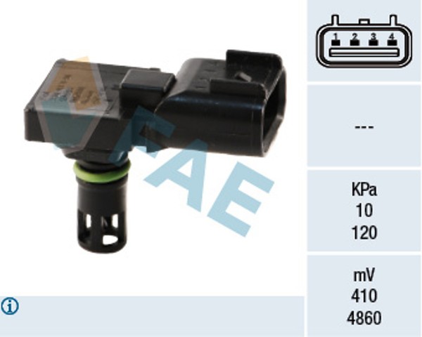 FAE Sensor Saugrohrdruck 15039 FüR Jaguar Rover Volvo Mazda Ford Fiesta Type KA-image