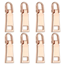8Pcs Detachable Metal Zipper Pull Replacement for Luggage, Rose Gold