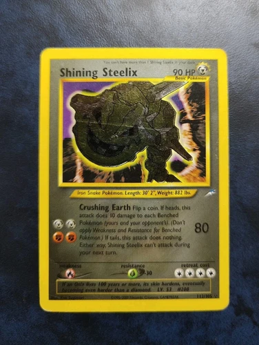 Shining Steelix 112/105 Ultra Rare Holo Neo Destiny Set Pokemon Card WOTC TCG MP