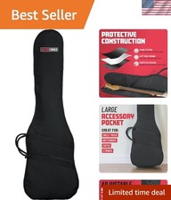 Stylish and Durable Bass Guitar Gig Bag with External Accessory Pockets