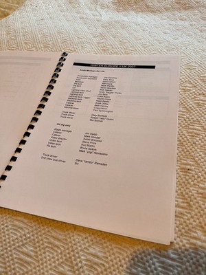Arctic Monkeys Crew Tour Book & Itinerary - Genuine Memorabilia