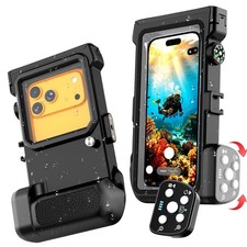 Waterproof Phone Case for Snorkeling, 50FT/15M Underwater Housing with Blueto...