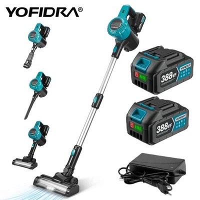 YOFIDRA Für Makita Akku Handstaubsauger Staubsauger Beutellos 3in1 Akkusauger 2Batterie