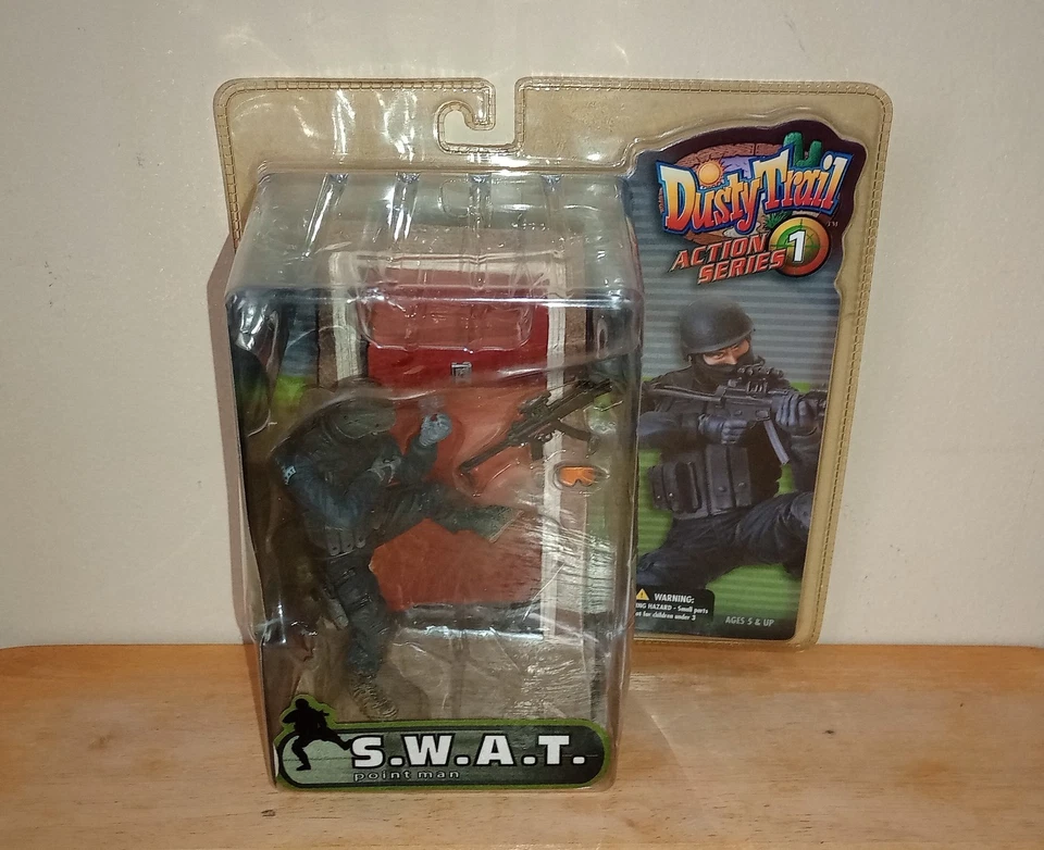 RARO Dusty Trail Toys SWAT Point Man Serie 1 Figura de Acción Pateando Puerta MP5 Foto 2 de 4