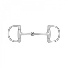 HORZE D-Ring Snaffle Bit - Size 4, Stainless Steel